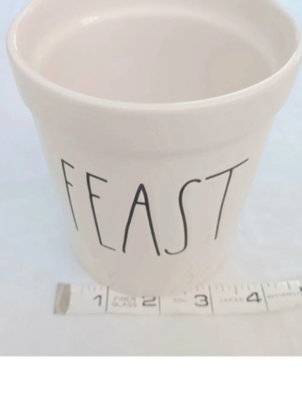 Rae Dunn Artisan Collection Ceramic Canister | EUC | FEAST Long Lettering